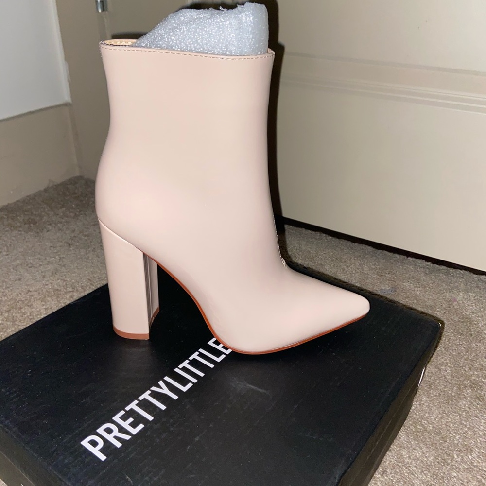 PLT Nude High Heel Boot